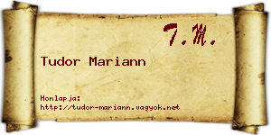 Tudor Mariann névjegykártya