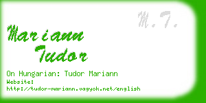 mariann tudor business card